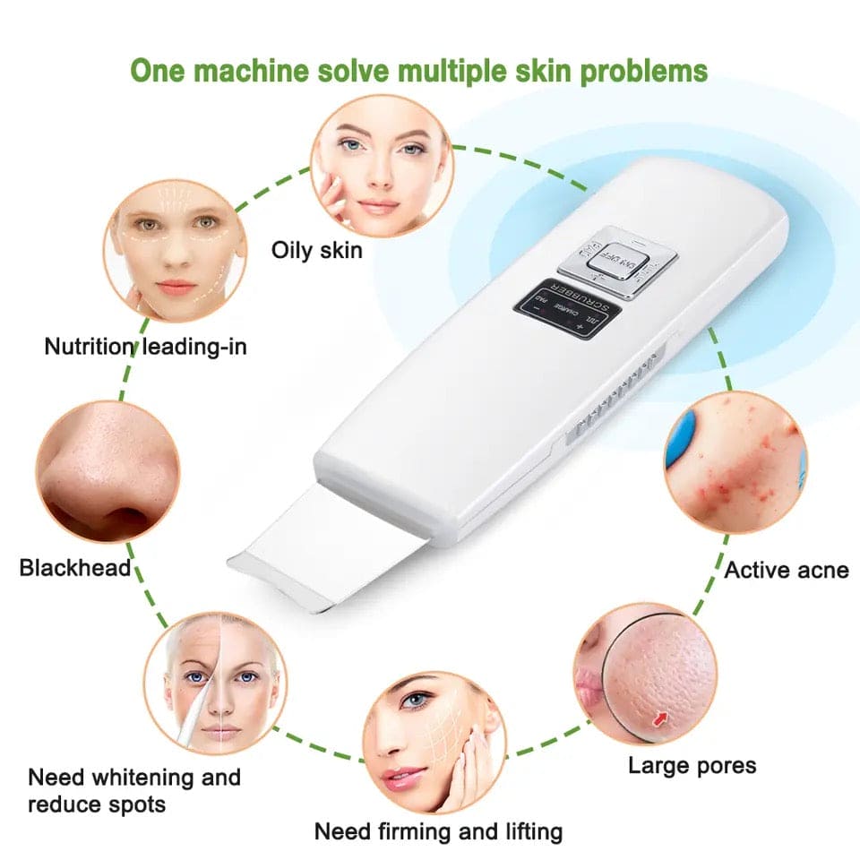 Ultrasonic Skin Scrubber, Cavitation Vibration Peeling Massager, Acne Blackhead Remover, Deep Clean Beauty Instrument Device, Acne Exfoliating Peeling Spatula, Deep Face Cleaning Pore Cleaner Tool, Exfoliation Grease Blackhead Extractor Lifting Device Ultrasonic Skin Scrubber, Cavitation Vibration Peeling Massager, Acne Blackhead Remover, Deep Clean Beauty Instrument Device, Acne Exfoliating Peeling Spatula, Deep Face Cleaning Pore Cleaner Tool, Exfoliation Grease Blackhead Extractor Lifting Device